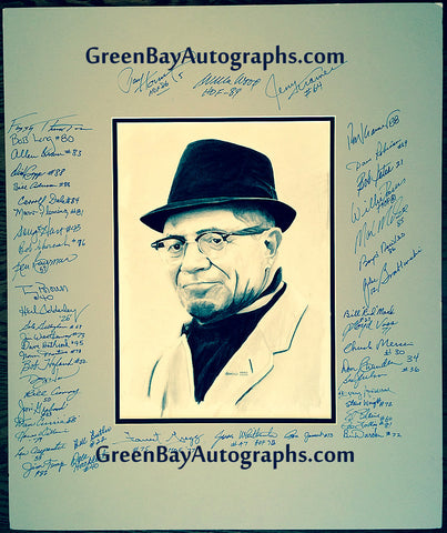 Green Bay Packers multi-signed Vince Lombardi original artwork